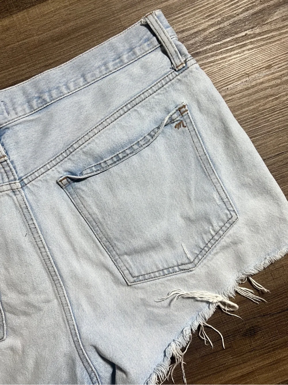 Madewell Relaxed Denim High Rise Distressed Cut Off Jean Shorts